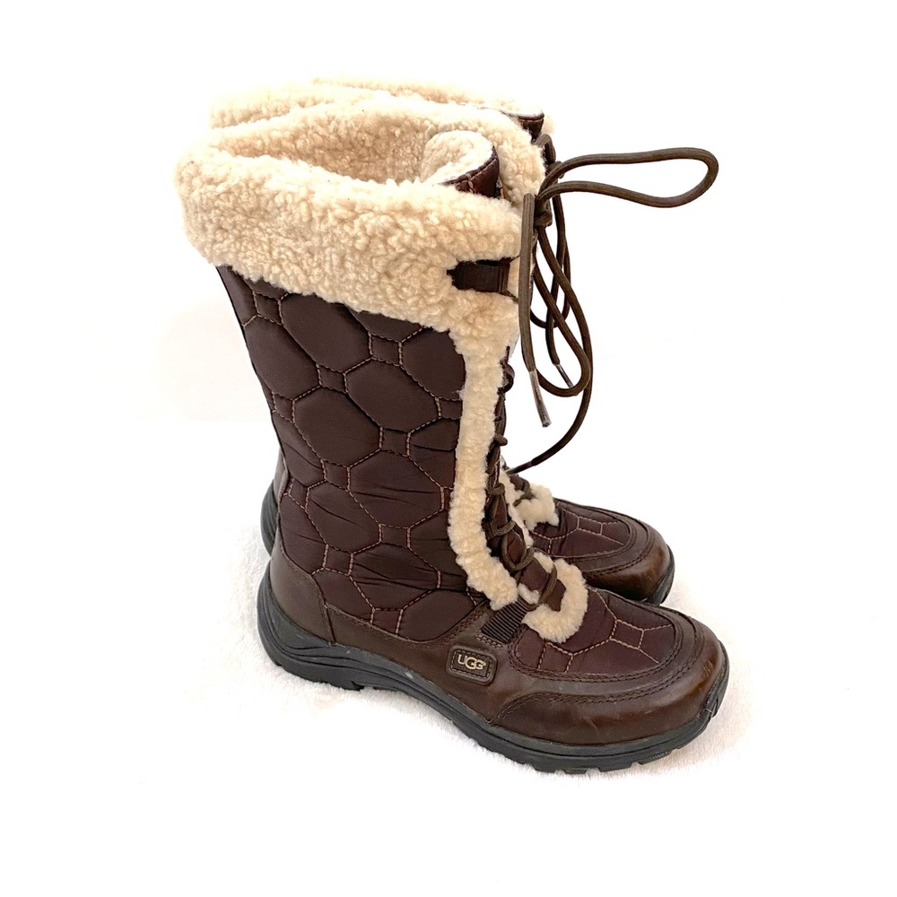 UGG Capstone Shearling Vibram Brown Snow Winter Boots Waterproof Size 7